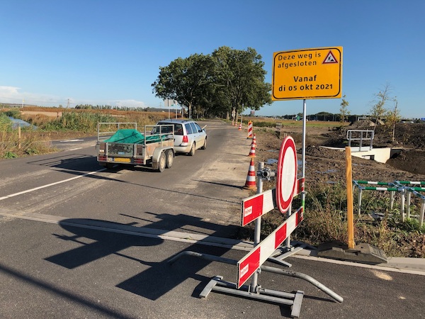 Rijkssttaatweg afgesloten voor doorgaand autoverkeer